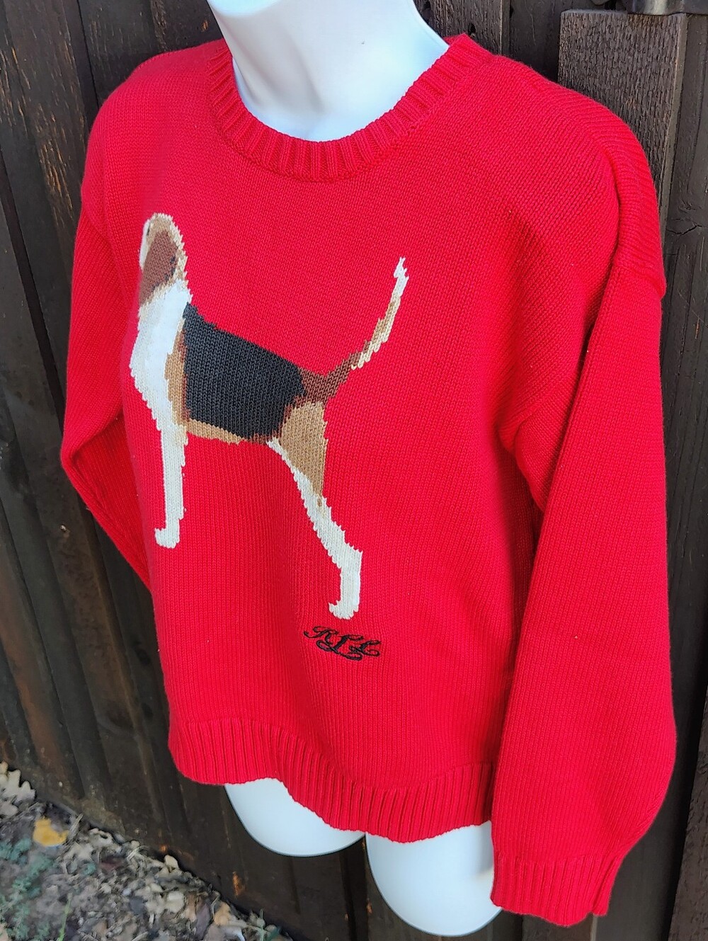 NWT Ralph Lauren Red Beagle Intarsia Crewneck Sweater - Picture 3 of 6